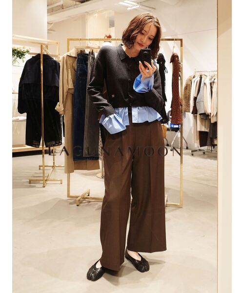 LAGUNAMOON（ラグナムーン） カーディガン ペプラムドッキングニット