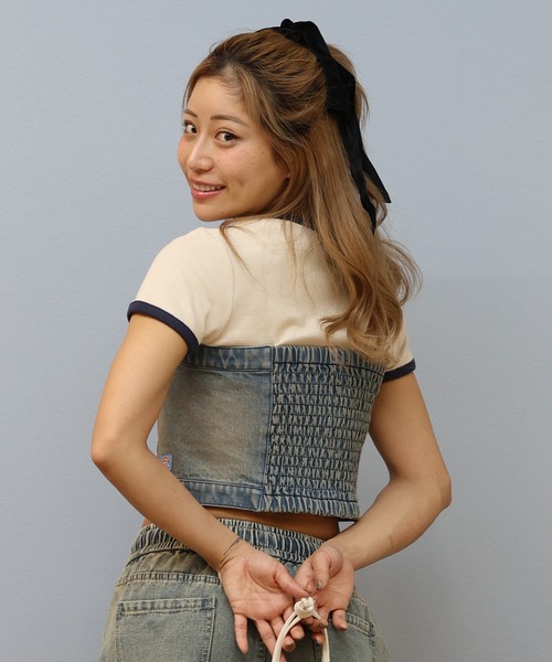Dickies（ディッキーズ） チューブトップ ベアトップ デニムビスチェ