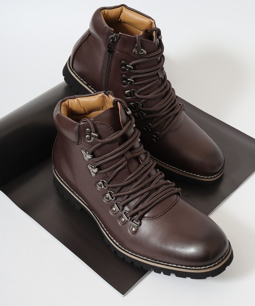 Dedes（デデス） ブーツ AAA+ PUレザー マウンテンブーツ メンズ
