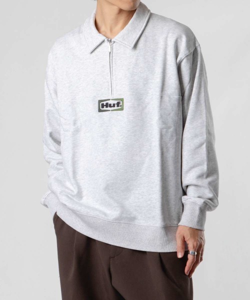 HUF（ハフ） トレーナー スウェット HUF SLATE QUARTER ZIP FLEECE