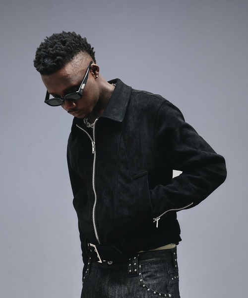 ANDER HUNK 革ジャン ライダース Faux Suede Riders Jacket / フェイク