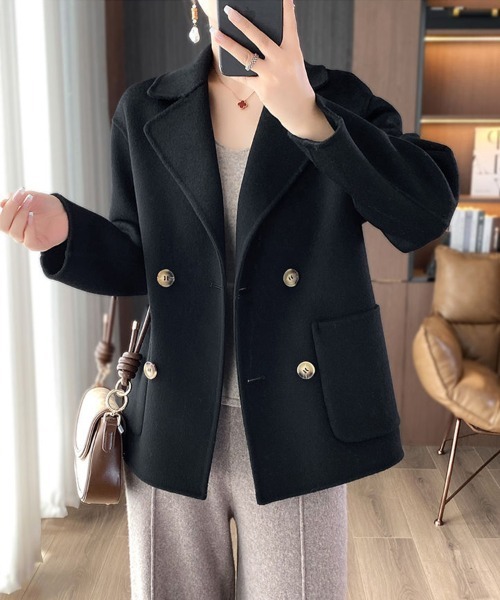 コート アウター ダブルボタンテーラードコート レディース : ZOZOTOWN