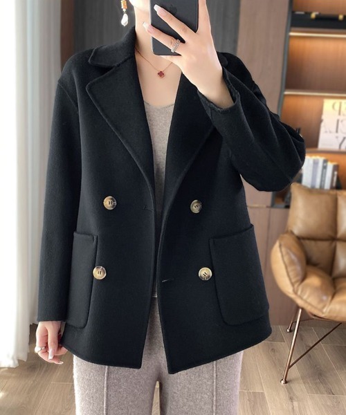 コート アウター ダブルボタンテーラードコート レディース : ZOZOTOWN