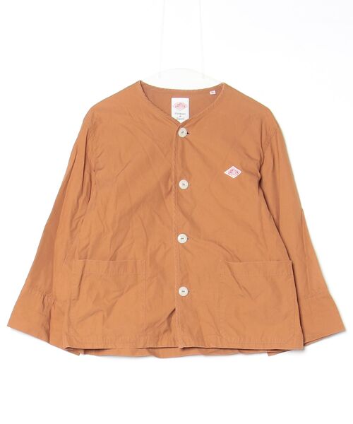 Danton（ダントン） ノーカラージャケット 36 ブラウン レディース