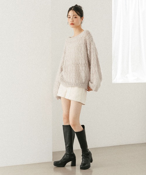 Heather（ヘザー） ブーツ スクエアストレッチロングブーツ 138307