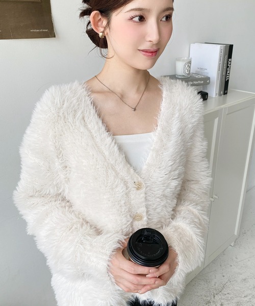 moment+ カーディガン 「累計販売枚数1万枚突破！」Vネックロング