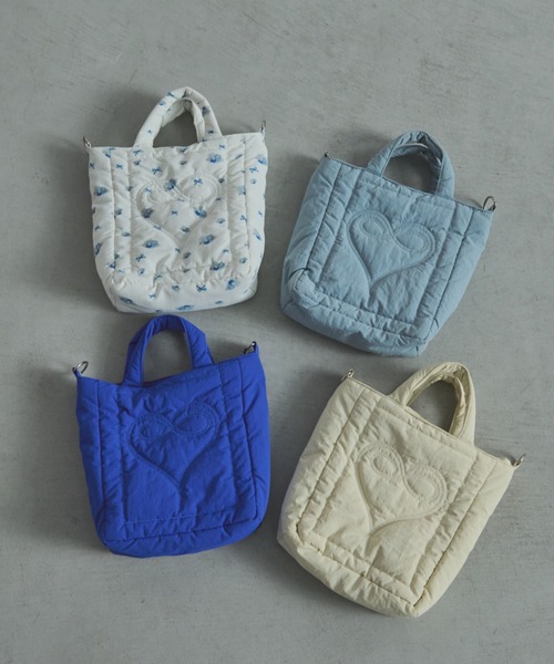 ショルダーバッグ バッグ padded heart bag/ハートモチーフ