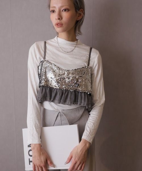 Girly Doll（ガーリードール） キャミソール スパンコールビスチェ