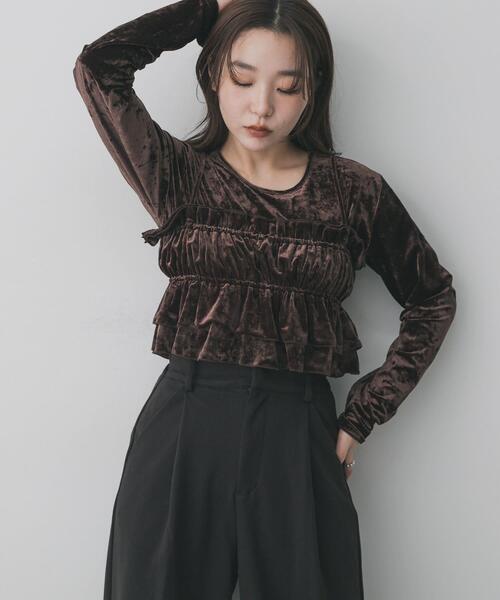 SENSE OF PLACE by URBAN RESEARCH tシャツ 「洗濯可」フリルビスチェ