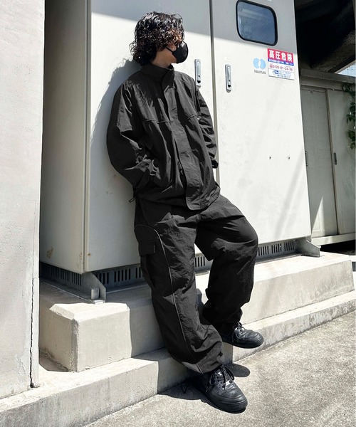 カーゴパンツ パイピングナイロンカーゴパンツ「SETUP着用可能