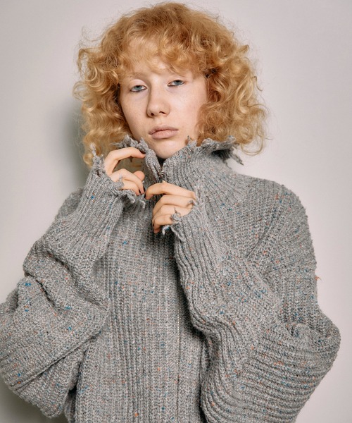 MAISON SPECIAL（メゾンスペシャル） ニット セーター 2way Front Zip