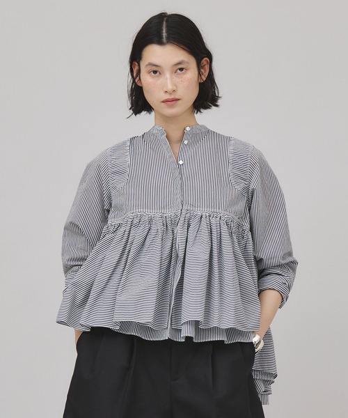 Curensology（カレンソロジー） ブラウス シャツ /ストライプ