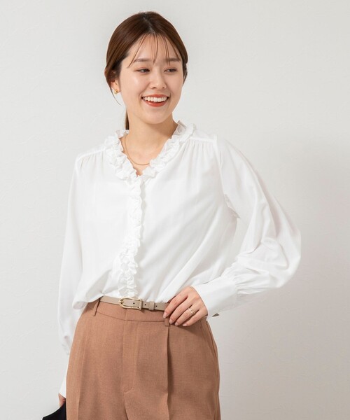 NOLLEY'S（ノーリーズ） ブラウス シャツ ウォッシャブルフロント