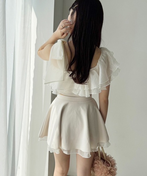 one after another NICE CLAUP 水着 swimwear/肩リボンワンショルダー