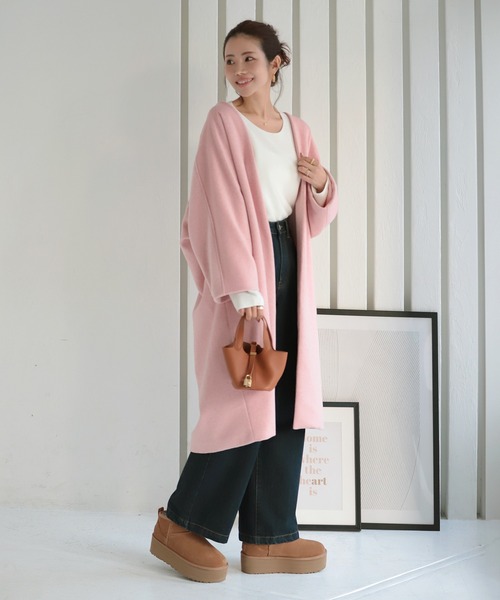 MERAKI ノーカラーコート コート manaodaysさんコラボ ウールコクーン