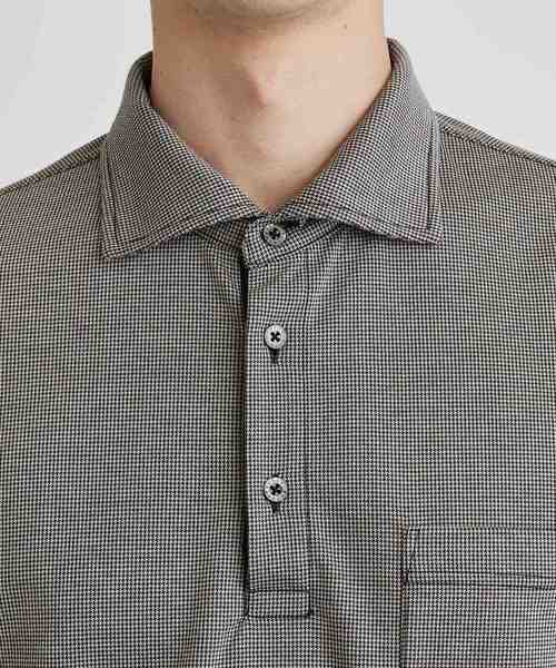 TAKEO KIKUCHI（タケオキクチ） ポロシャツ 千鳥柄ポロシャツ メンズ