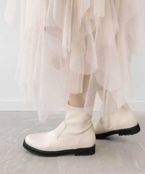 RANDA（ランダ） ブーツ 晴雨兼用 トラックソールショートブーツ