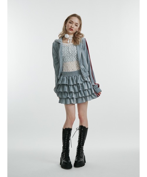 jouetie（ジュエティ） ブーツ ストレッチレースアップロングブーツ