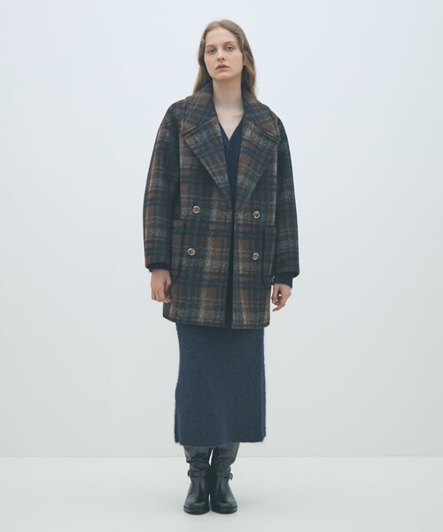 MACPHEE（マカフィー） コート アウター ボンディングチェック ダブル