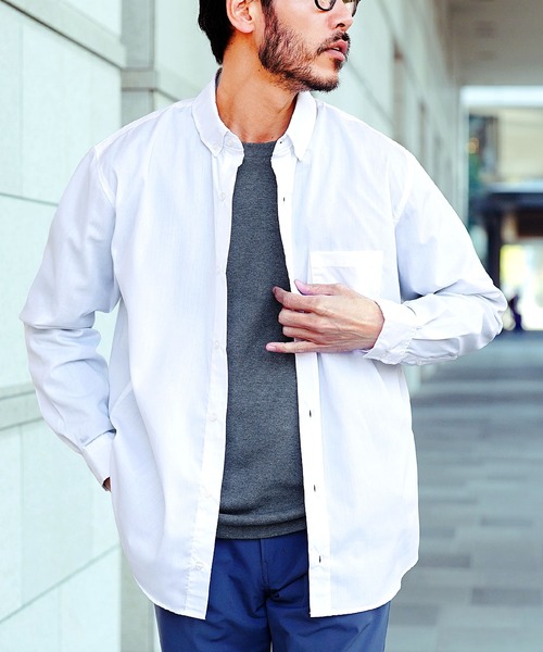 JIGGYS SHOP（ジギーズショップ） シャツ TCブロード ボタンダウン長袖