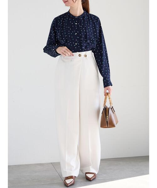 Te chichi（テチチ） パンツ 「宮本茉由着用」アシンメトリータック