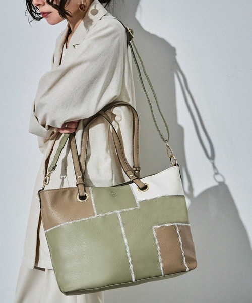 D.KELLY（ディーケリー） トートバッグ パッチワークデザイントート