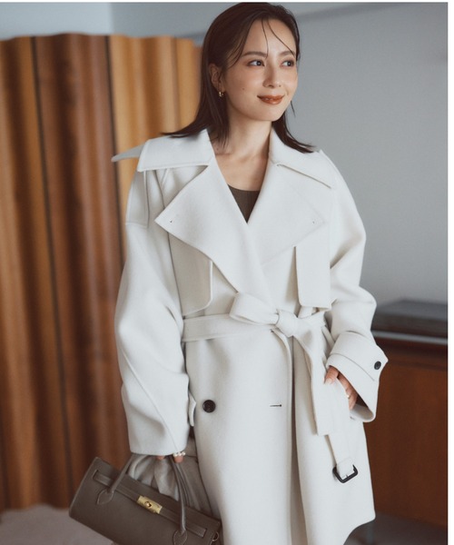 anuans（アニュアンス） トレンチコート コート リバーウールミドル