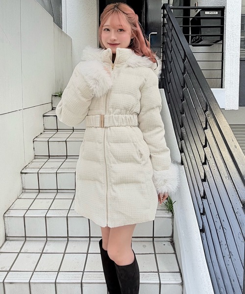 NOMAE（ノーマエ） ダウンコート ダウンジャケット ラメツィードロング