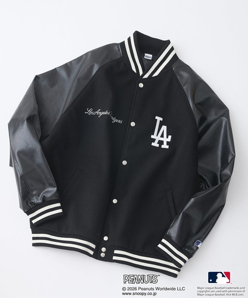 PEANUTS スタジャン 「PEANUTS×MLB」オリジナルデザイン スタジャン