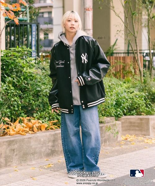 PEANUTS スタジャン 「PEANUTS×MLB」オリジナルデザイン スタジャン
