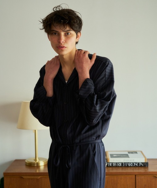 Camphor wood オールインワン open collar belted assort l/s jump