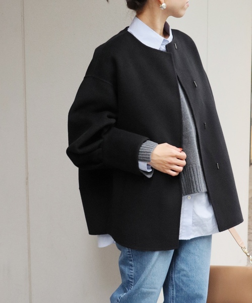 VERMEIL par iena（ヴェルメイユパーイエナ） ノーカラージャケット