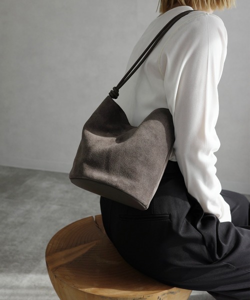 meilmada ショルダーバッグ バッグ 「牛革」スエード2wayショルダー