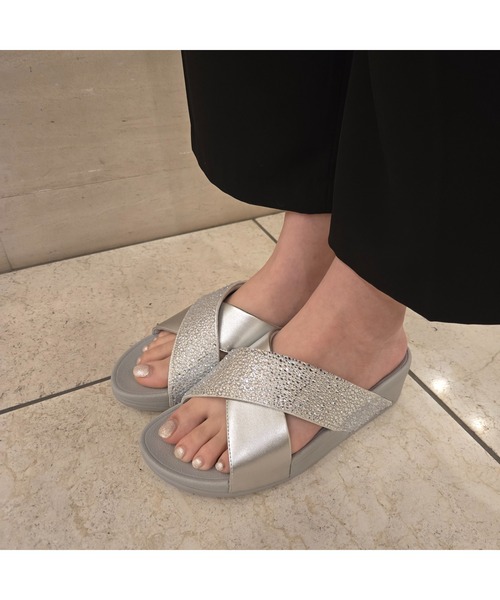 FitFlop（フィットフロップ） サンダル LULU CRYSTAL-MIX METALLIC