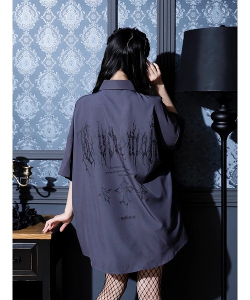 NOEMIE（ノエミー） ブラウス シャツ ネクタイ付きユニセックス5分袖