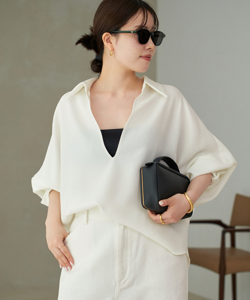 plage（プラージュ） ブラウス シャツ 「追加」GEORGETTE SKIPPER