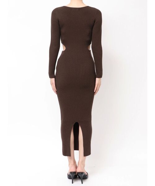 GYDA（ジェイダ） ワンピース LONG SLEEVE SIDE OPEN ニットワンピース