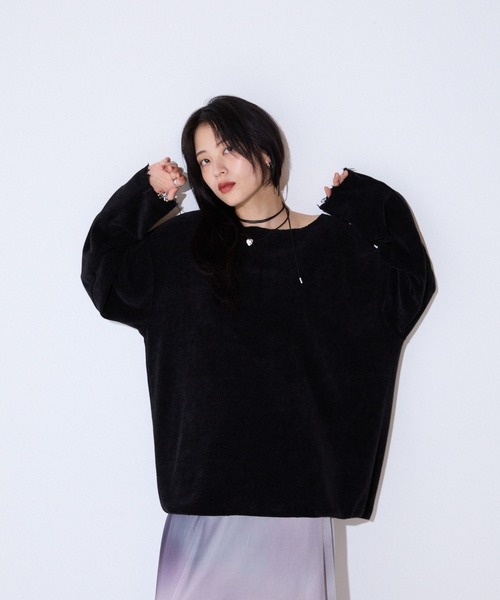 JEANASIS（ジーナシス） tシャツ モールカノコボートネックLS/589933