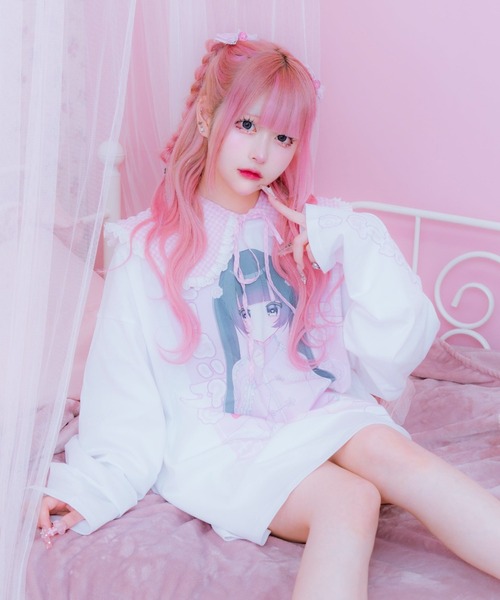 mine by LAFARY tシャツ ちゃおくーあいロングTシャツ レディース