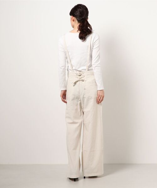 AUTHEN サス付きワイドパンツ コットン製 AUTHEN サス付きワイドパンツ