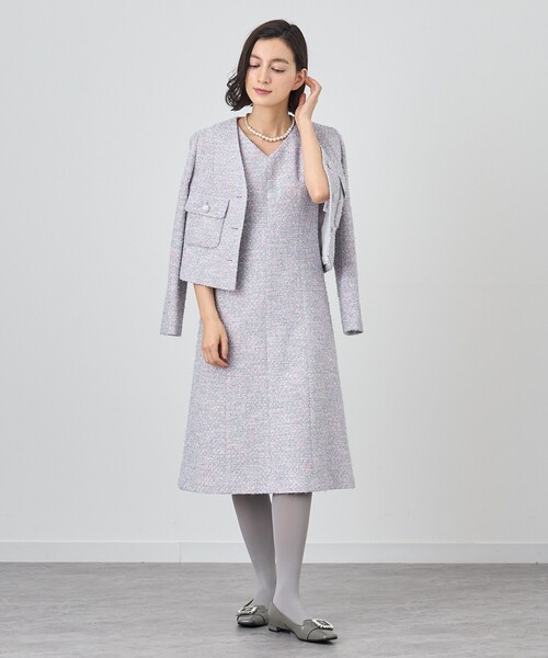 ANAYI（アナイ） ワンピース 「セットアップ対応商品」メタルシャギー