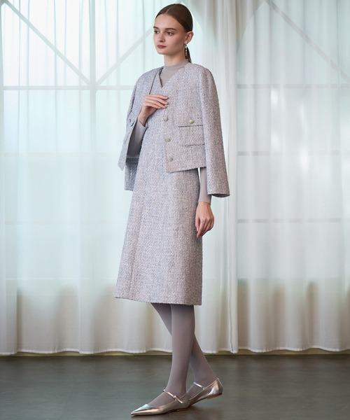 ANAYI（アナイ） ワンピース 「セットアップ対応商品」メタルシャギー