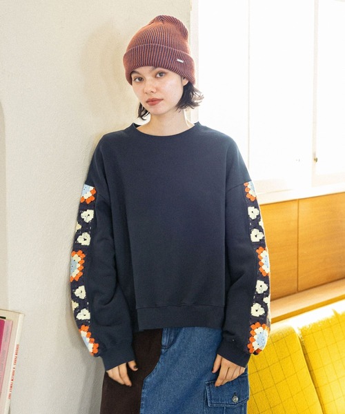 niko and…（ニコアンド） トレーナー スウェット クロシェコンビプル