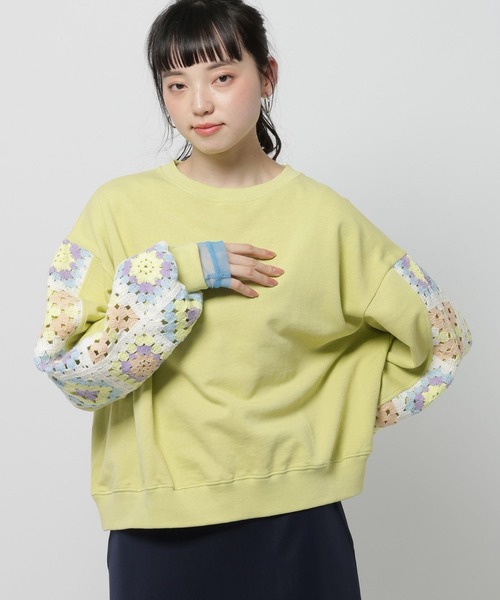 niko and…（ニコアンド） トレーナー スウェット クロシェコンビプル