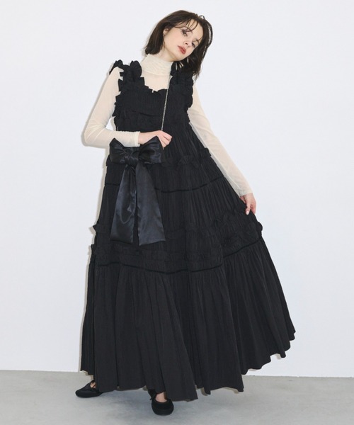 PERNA（ペルナ） ワンピース ギャザーキャミフリルワンピース