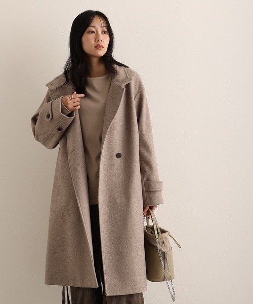 ElegChic モッズコート コート フェイクウールコート レディース