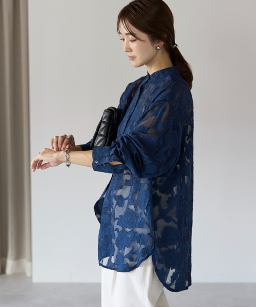 sakishimatokyo ブラウス シャツ 「選べる柄素材」フラワー＆レース