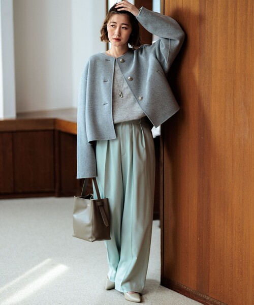 ノーカラーコート コート ウールリバー レディース : ZOZOTOWN Yahoo