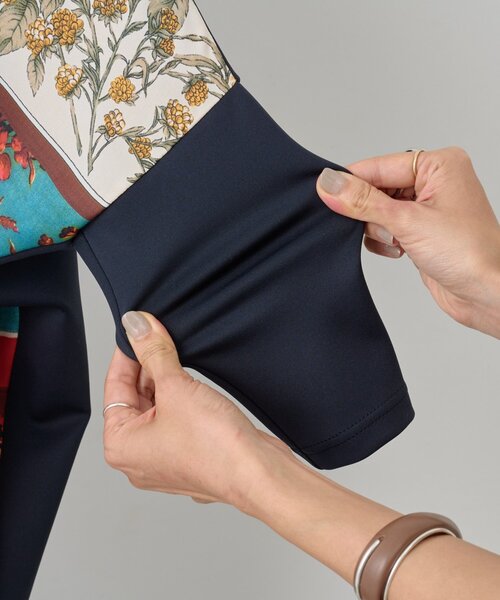 BEARDSLEY（ビアズリー） ワンピース スカーフパッチワークプリント