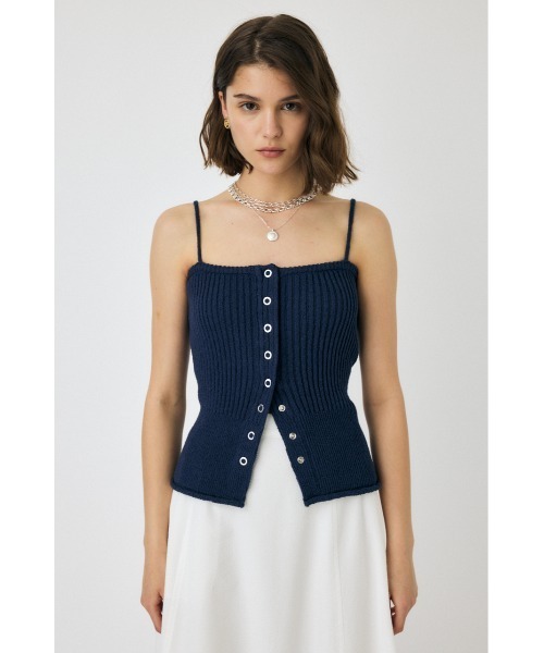 MOUSSY（マウジー） キャミソール FRONT BUTTON KNIT キャミソール